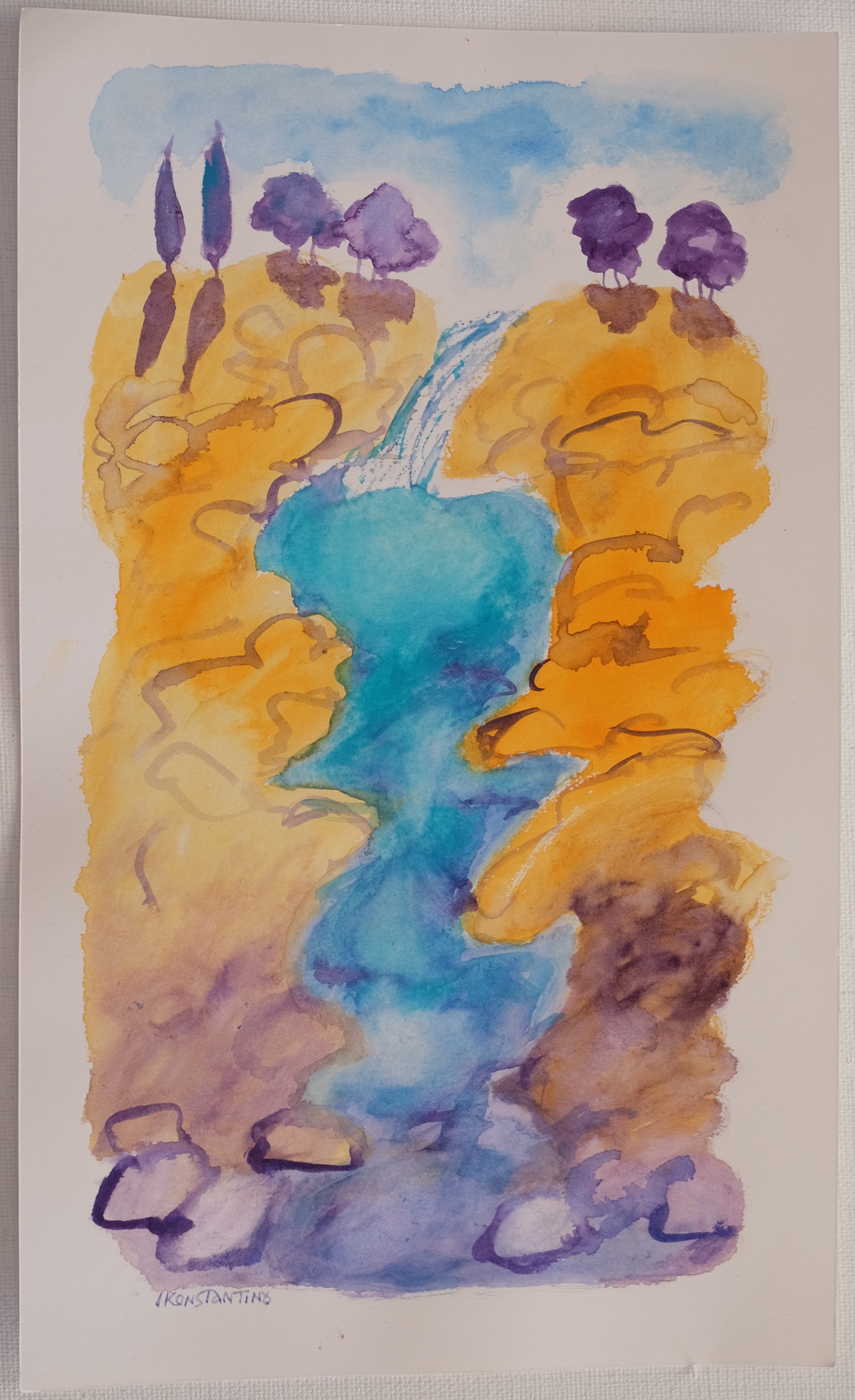 Ποταμός ΙΙ, χειροποίητο χαρτί, 21χ30εκ.